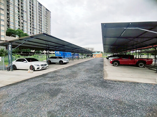 ที่จอดรถ สบายดี ให้เช่าจอดรถ รายเดือน รายวัน ช่องจอดกว้าง ปลอดภัย มี CCTV