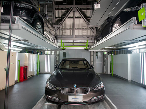 ภายใน ระบบจอดรถ Auto Parking โรงแรม Somerset เอกมัย